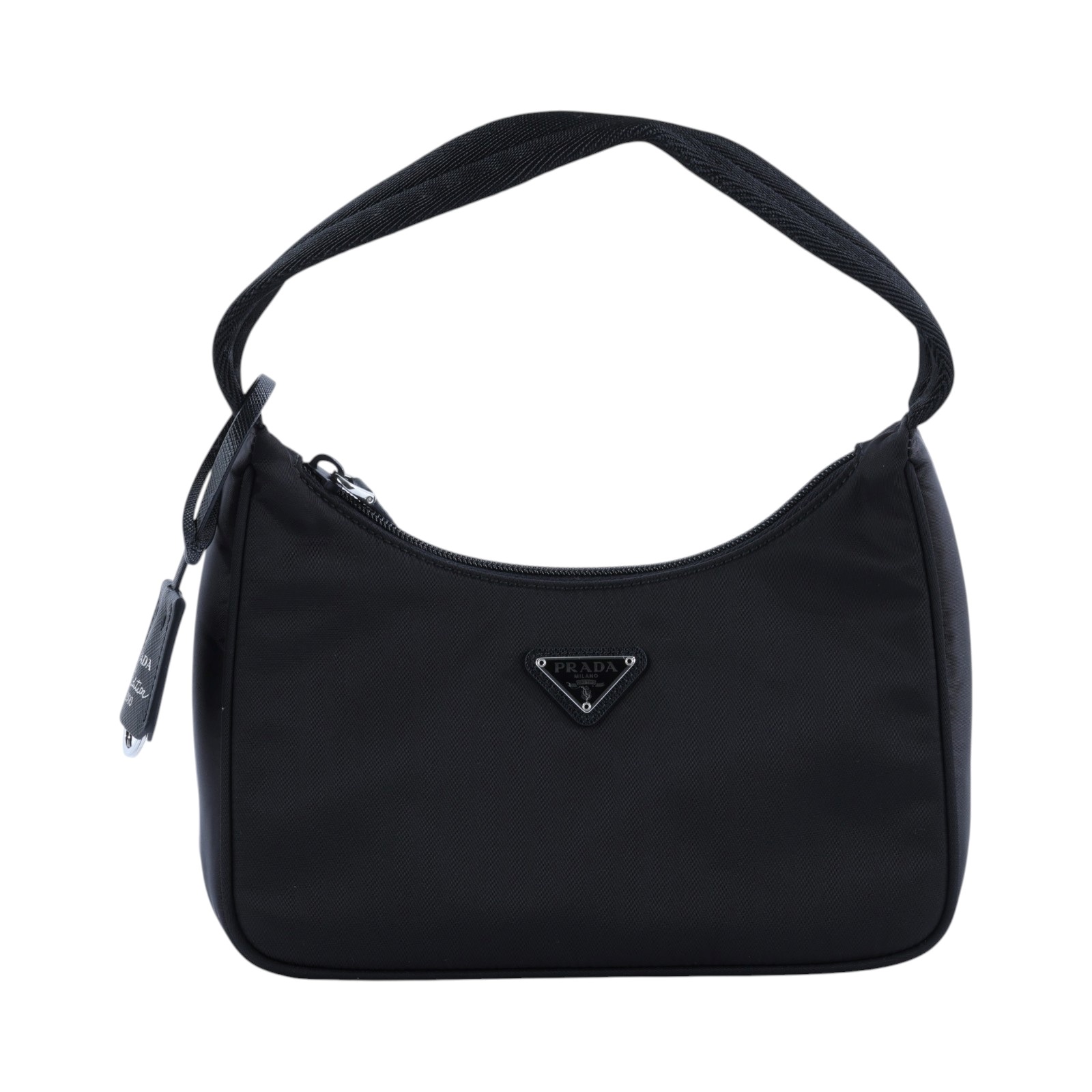 普拉達 PRADA Re-Edition 迷你 Hobo 包 1NE515_RDH0 黑尼龍HOBO腋下包 無附屬品