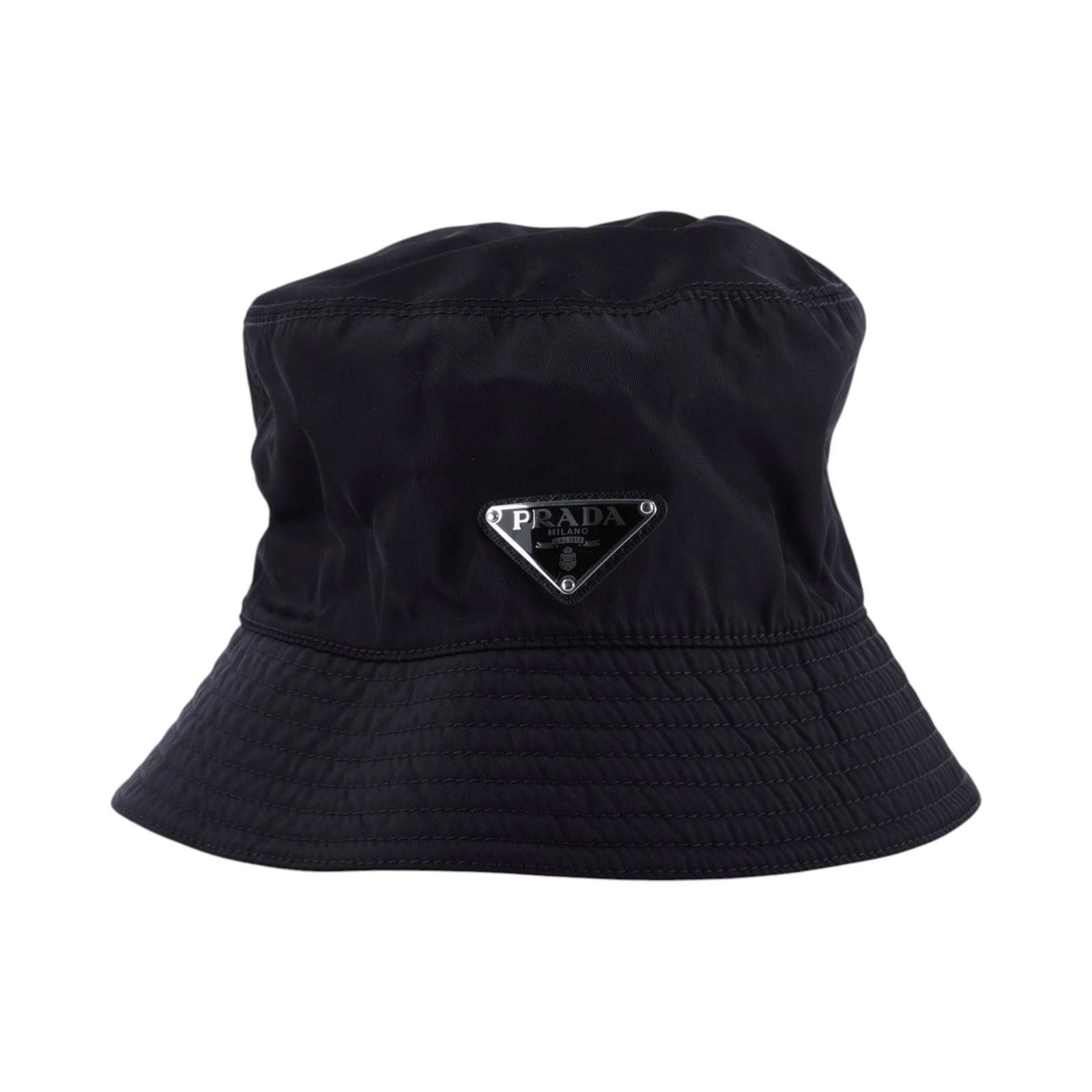 普拉達 PRADA Re-Nylon 漁夫帽 1HC137_2DMI_M 黑尼龍漁夫帽 #M 無附屬品