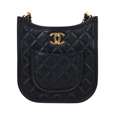 香奈兒 CHANEL 流浪包 Hobo Bag CC LOGO 斜背包 AS4532 B16235 晶片款 黑金HOBO兩用包 防塵袋/購買證明正本