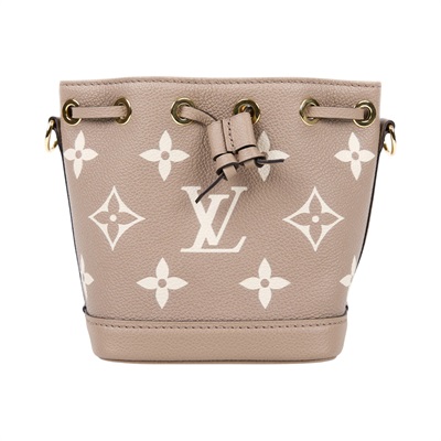 路易威登 LOUIS VUITTON Nano Noé 束口水桶包 Tourterelle 灰色 Cream色 M46291 晶片款  原廠盒子/防塵袋/背帶2