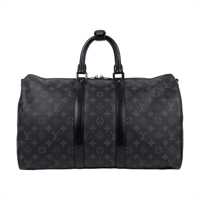 路易威登 LOUIS VUITTON Keepall Bandoulière 45 Eclipse帆布 波士頓包  旅行袋 M40569  防塵袋/行李吊牌/背袋
