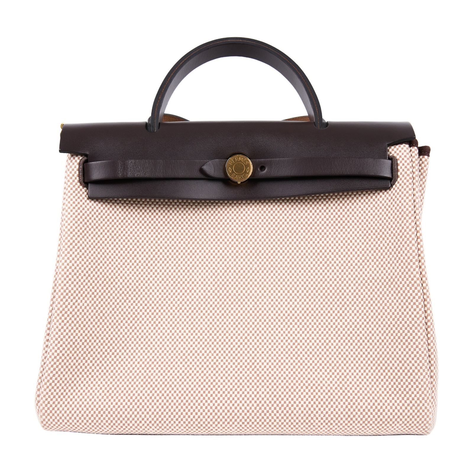 愛馬仕 Hermes Herbag Zip 31 金色五金 米色 烏木色 H079092CCAG /W CH 007 BP  原廠盒子/防塵袋/購買證明/鎖組