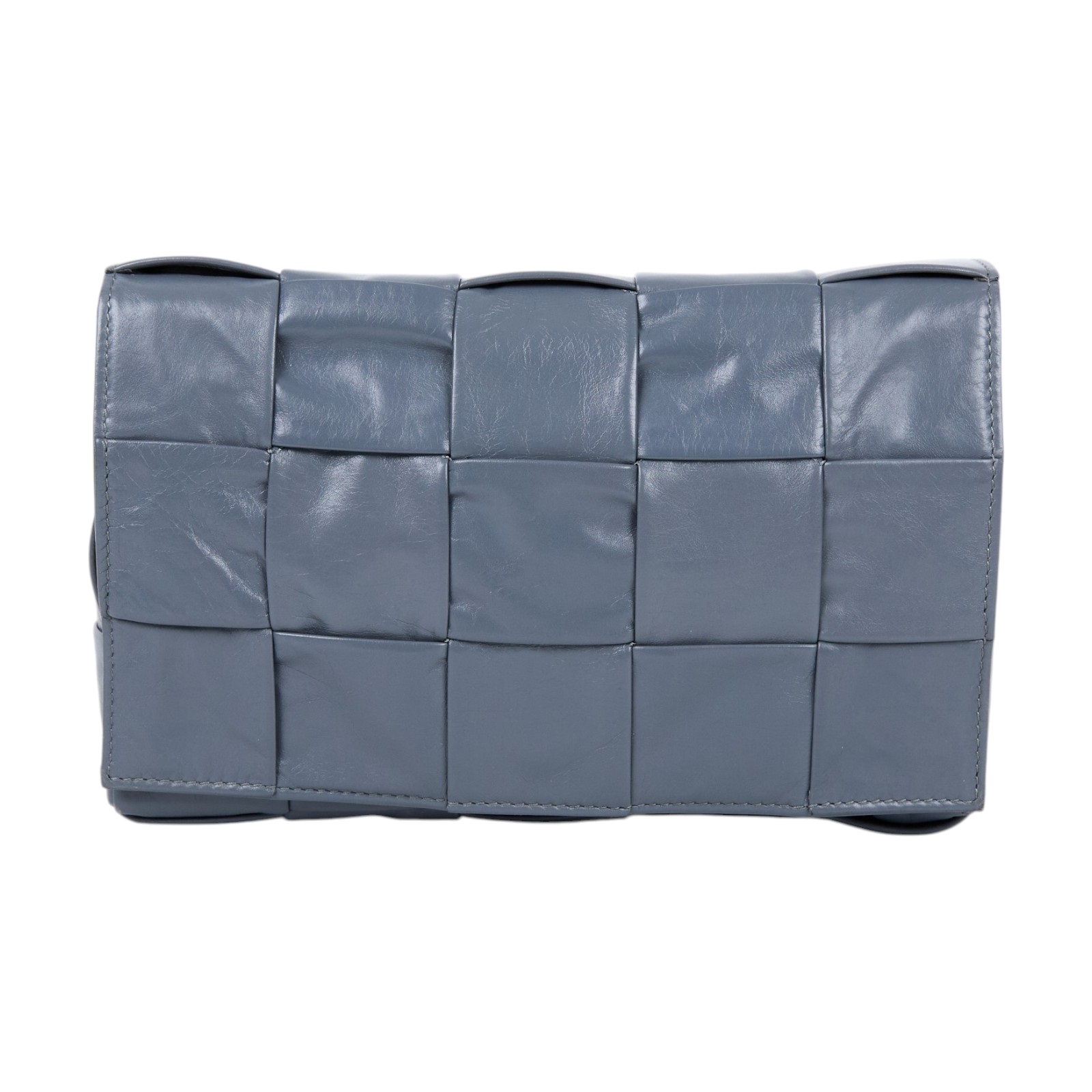 寶緹嘉 BOTTEGA VENETA Cassette 肩背包 斜背包 667298VCQ71 灰油蠟CASSETTE5x3 防塵袋