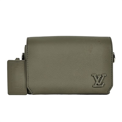 路易威登 LOUIS VUITTON 翻蓋隨身錢包 綠色 M82086 晶片款 綠翻蓋隨身錢包 無附屬品