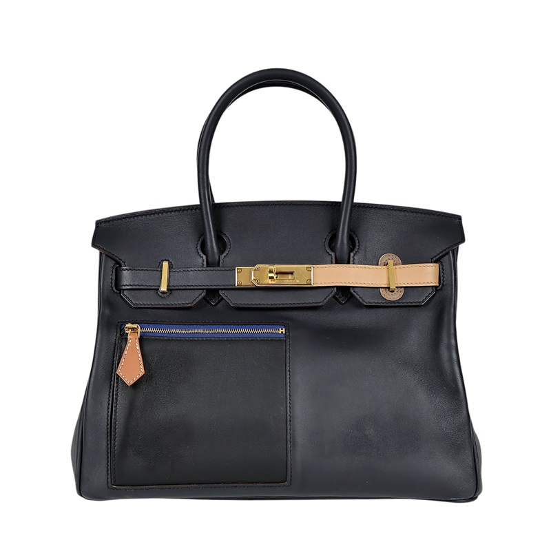 愛馬仕 Hermes Birkin Bag 柏金包 30 BK30 B刻 ☆深藍色BIRKIN 30 COLORMATIC 原廠盒子/防塵袋/雨衣/鎖組