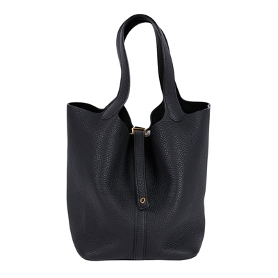 愛馬仕 Hermes Picotin Lock 22 菜籃子包 PT22 黑金PICOTIN22 Z刻 防塵袋/鎖組