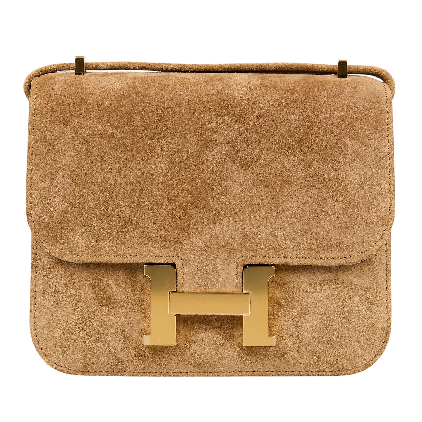 愛馬仕 Hermes Constance Bag 康康包 MIni 18 CN18 U刻 麂皮 Mini Constance 18 OCRE 原廠盒子