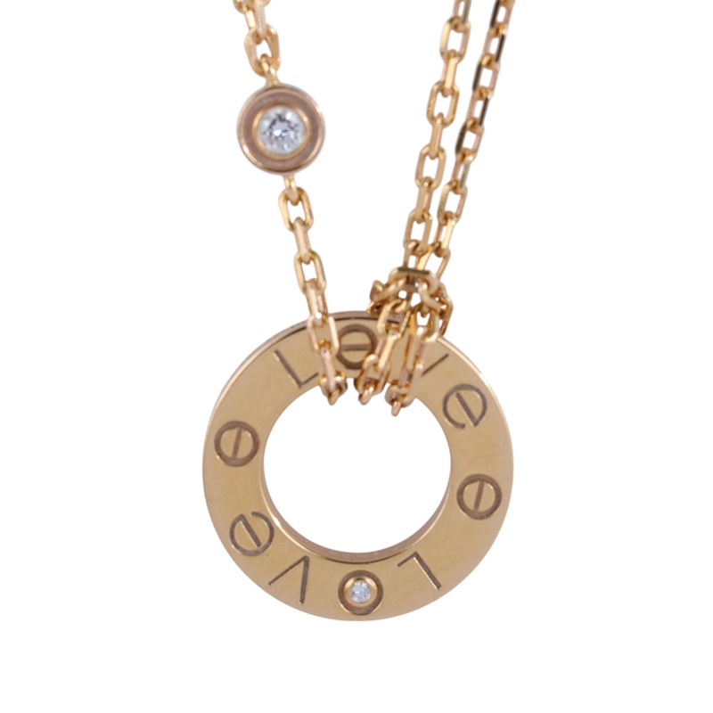 卡地亞 CARTIER Love  吊墜 2顆鑽石 B7224509 PG 單鑽LOVE項鍊 原廠盒子/購買證明