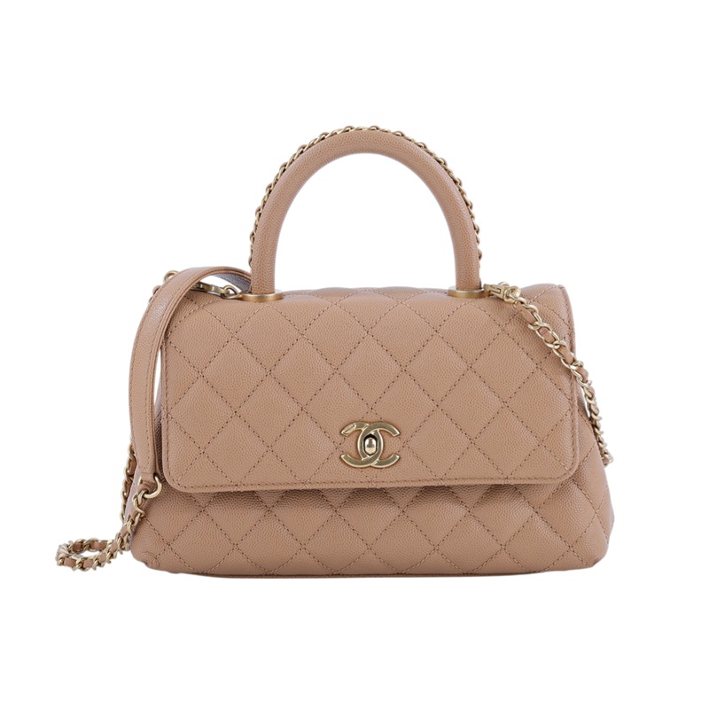 香奈兒 CHANEL Handle 24 手提 口蓋包 A92990 晶片款 泰奶COCO HANDLE 24CM 防塵袋