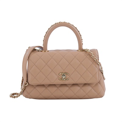 香奈兒 CHANEL Handle 24 手提 口蓋包 A92990 晶片款 泰奶COCO HANDLE 24CM 防塵袋