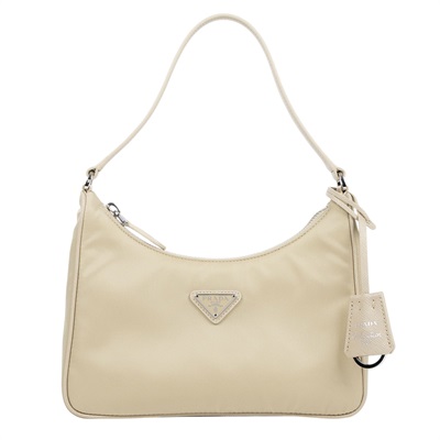 普拉達 PRADA Prada Re-Edition 環保尼龍 迷你袋 1NE204 奶茶尼龍腋下包 保證卡/防塵袋