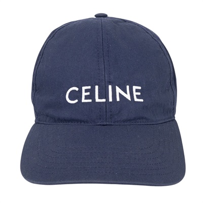 思琳 CELINE 棉質棒球帽 2AUA1969P_S 深藍LOGO老帽 無附屬品