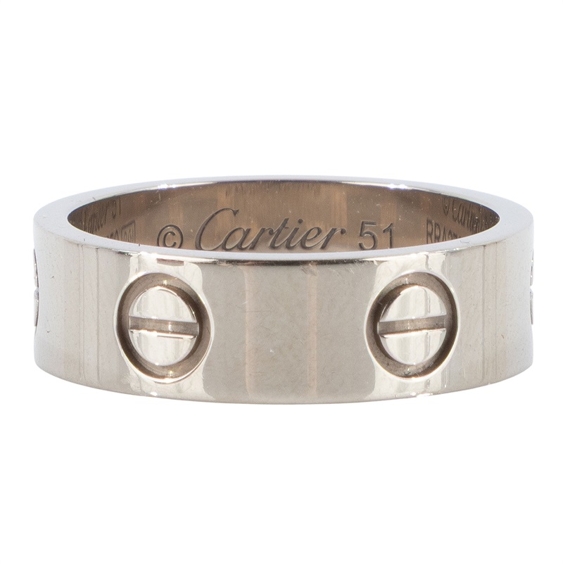 卡地亞 CARTIER Love 戒指 經典款 B4084751 WG LOVE戒指 #51 保書/原廠盒子2