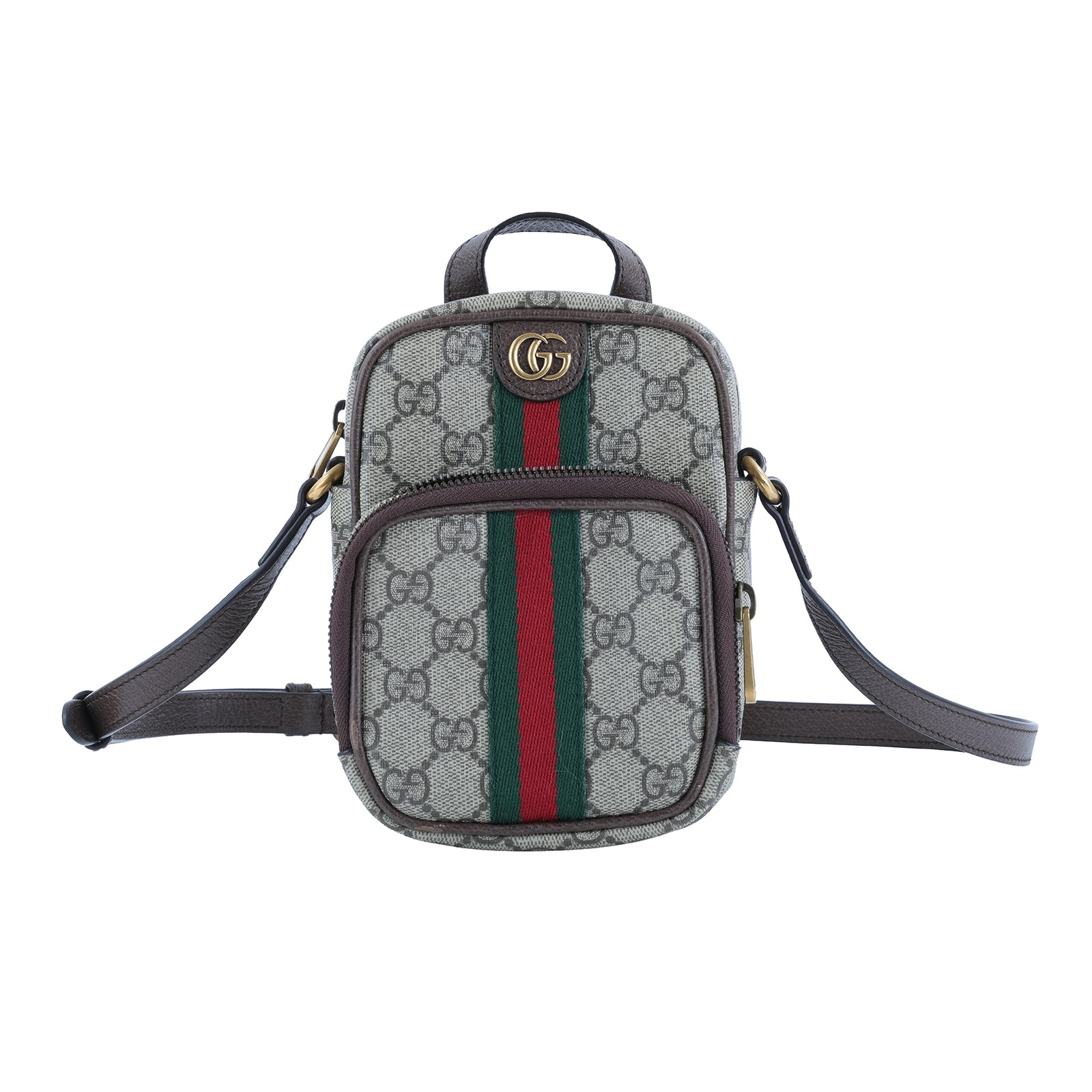 古馳 GUCCI Ophidia 肩背 手機包 671682 96IUT 原花Ophidia 肩背包 mini 黑LOGO腰包 MINI 防塵袋
