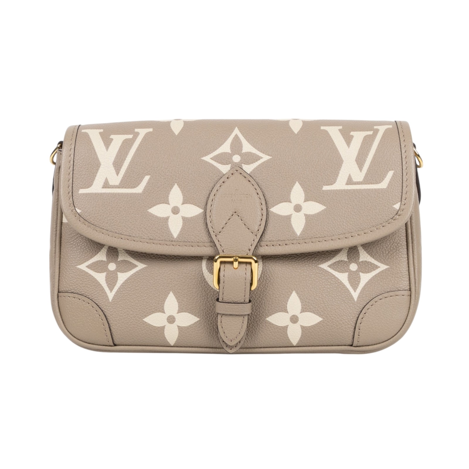 路易威登 LOUIS VUITTON Diane 腋下包法棍 單肩背包 斑鳩灰 奶油色 M46583 晶片款 斑鳩灰DIANE 防塵袋/背帶2