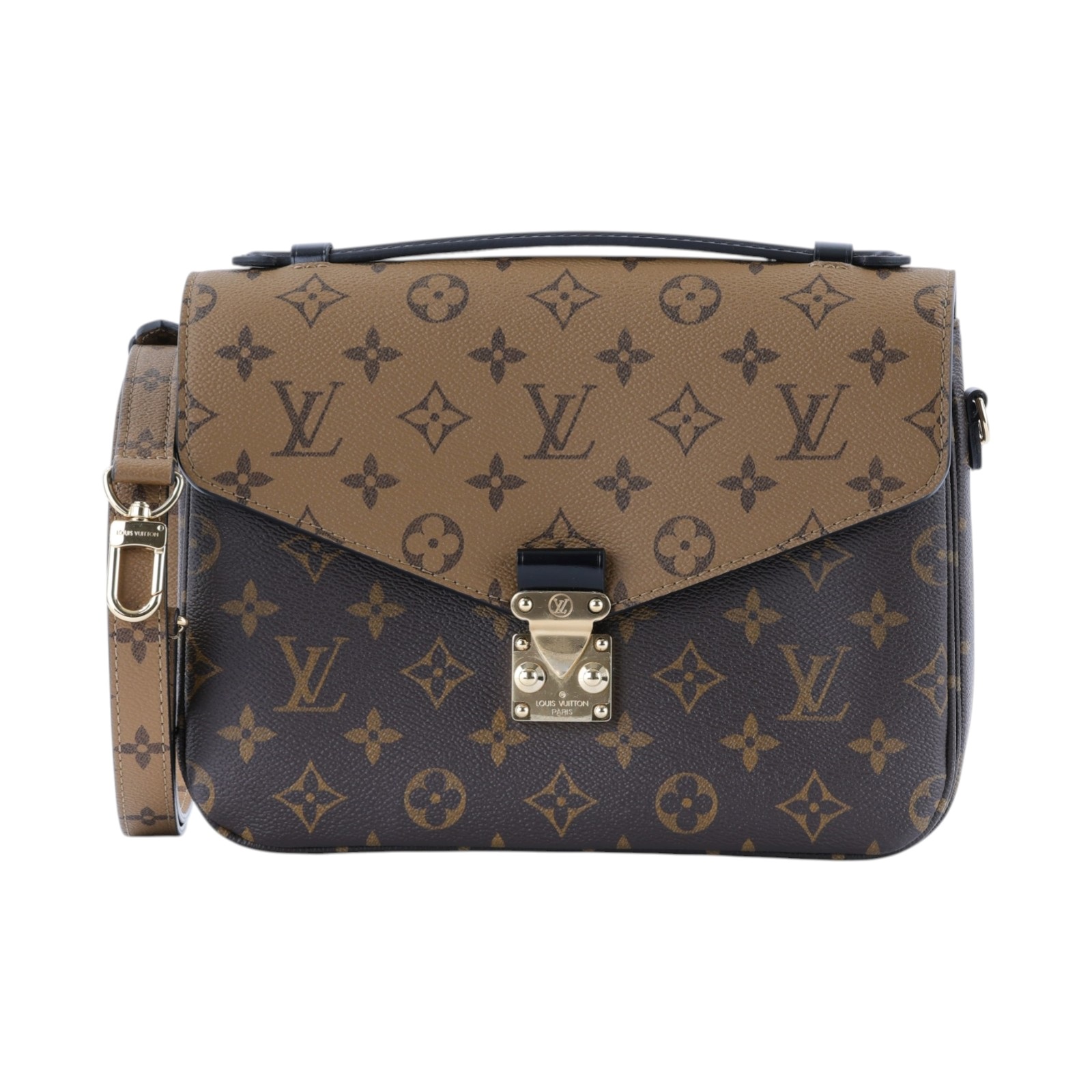 路易威登 LOUIS VUITTON Pochette Métis 拚色設計 釦式 手提 斜背包 M44876 晶片款  原廠盒子/防塵袋/背帶