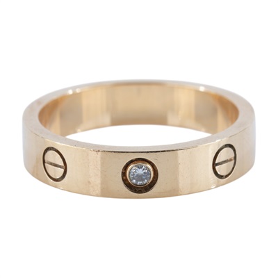 卡地亞 CARTIER Love 戒指 小型款 1顆鑽石 B4050752 RG 單鑽LOVE戒指 原廠盒子/保書