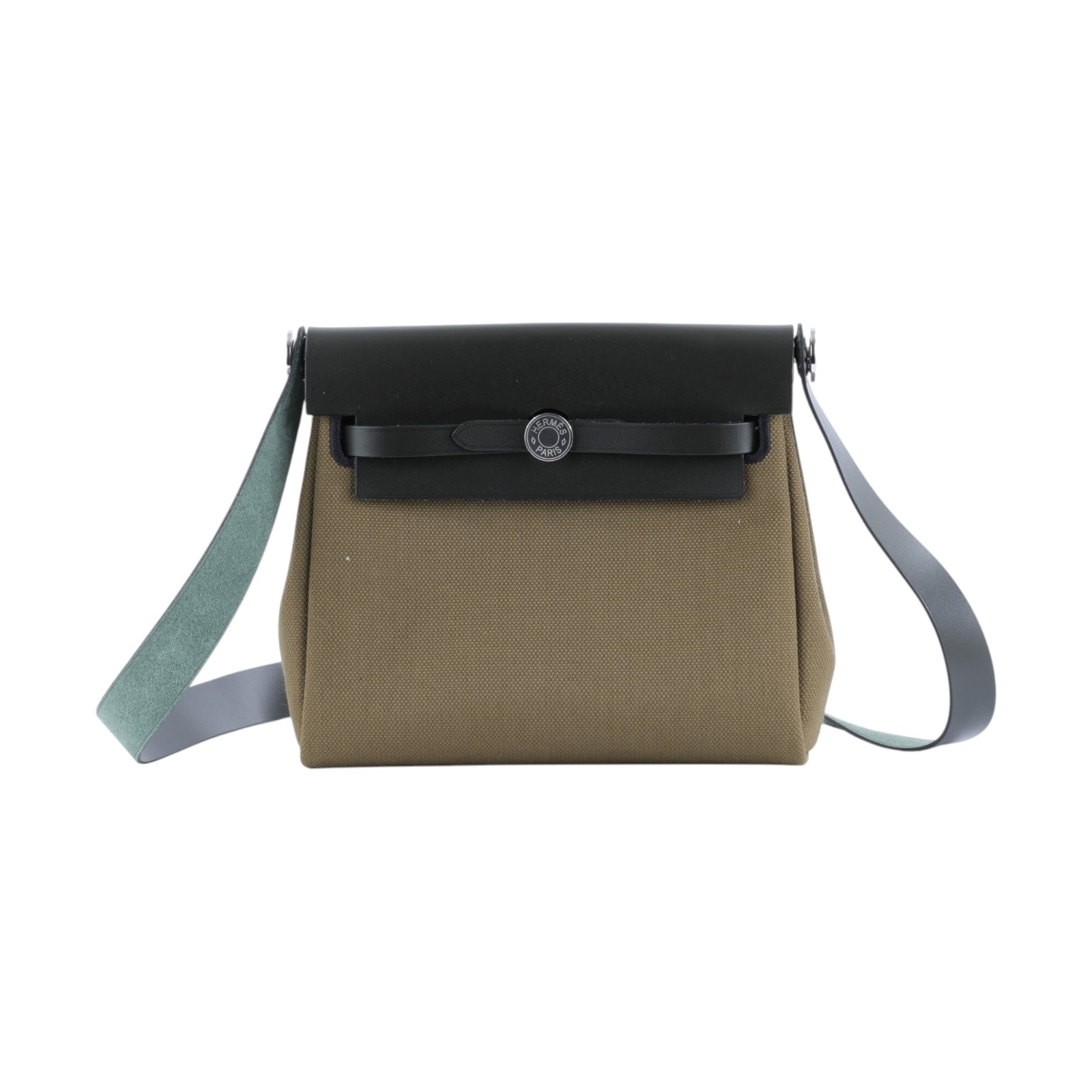 愛馬仕 Hermes Herbag Zip 20 銀色五金 橄欖綠色 黑色 H086430CKAR /G刻 橄欖綠HERBAG MINI 原廠盒子/防塵袋