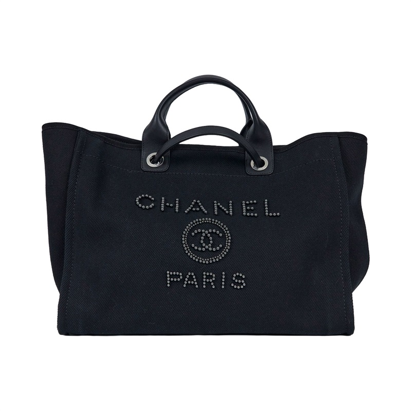 香奈兒 CHANEL 海灘包 大型  　29開黑珍珠大海灘包 原廠盒子/保證卡