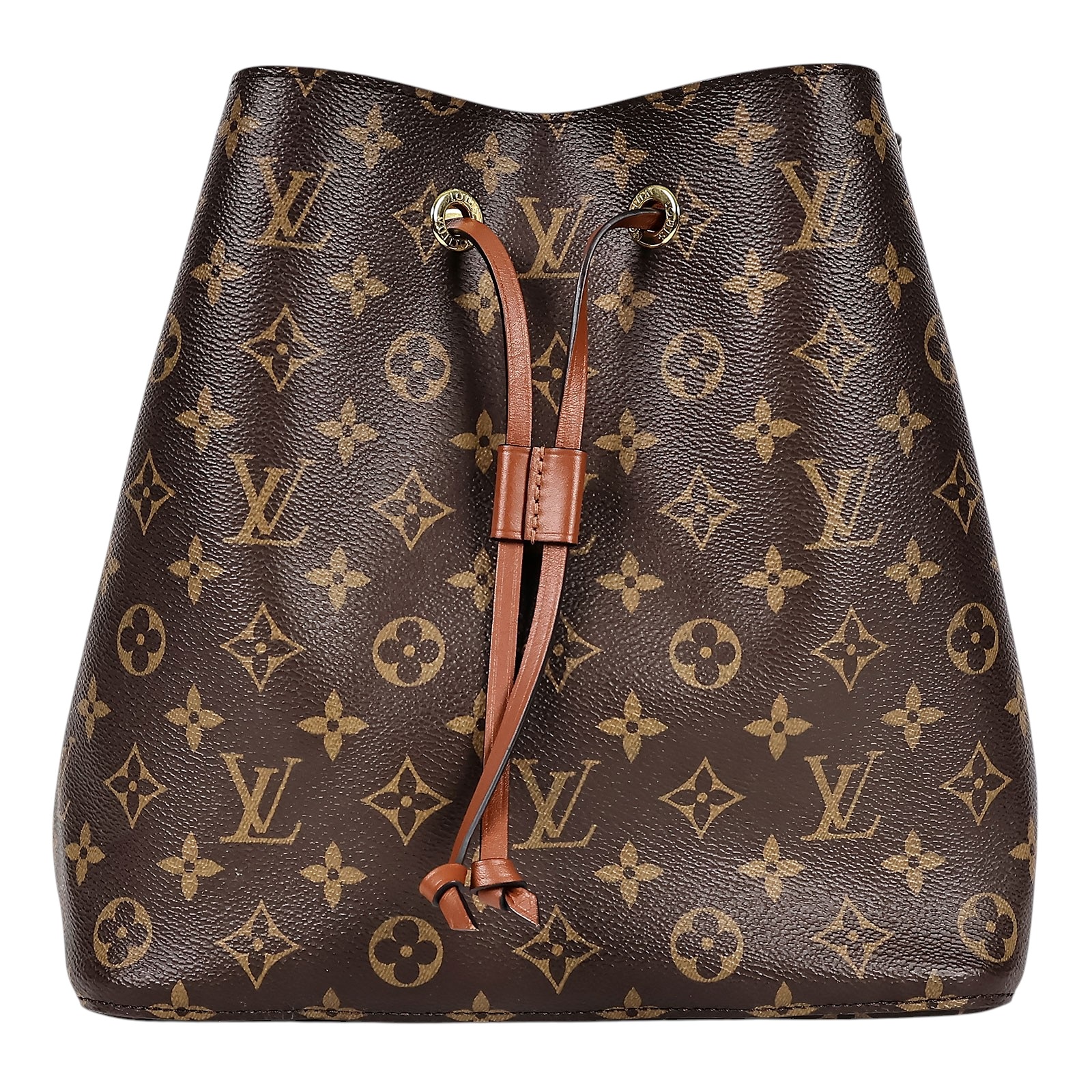 路易威登 LOUIS VUITTON NéoNoé MM 經典帆布 肩背 水桶包 棕色 M44887 晶片款 棕色原花NEONOE 無附屬品