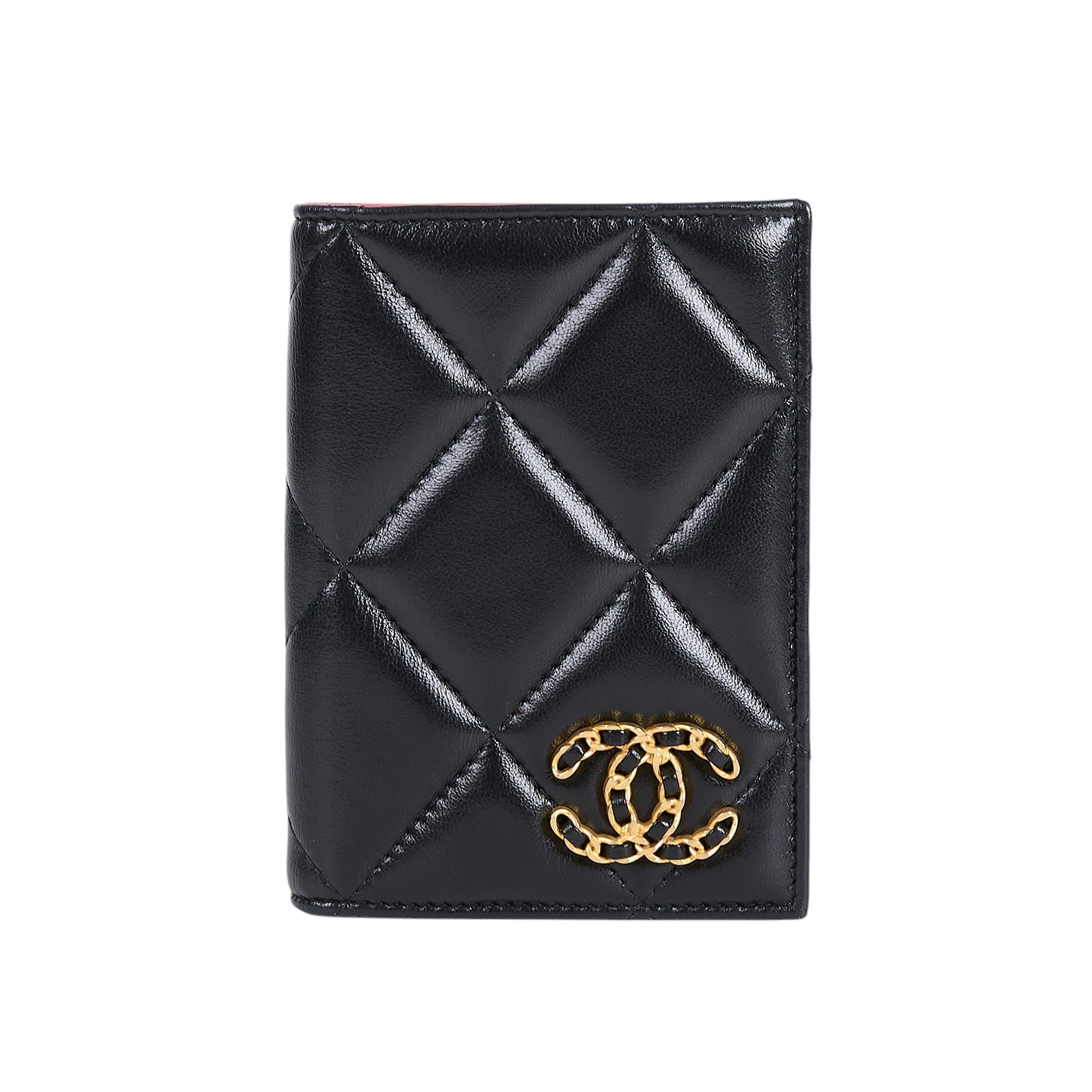香奈兒 CHANEL 19 菱格紋 護照套 AP3363 晶片款 黑19護照夾 防塵袋/原廠盒子