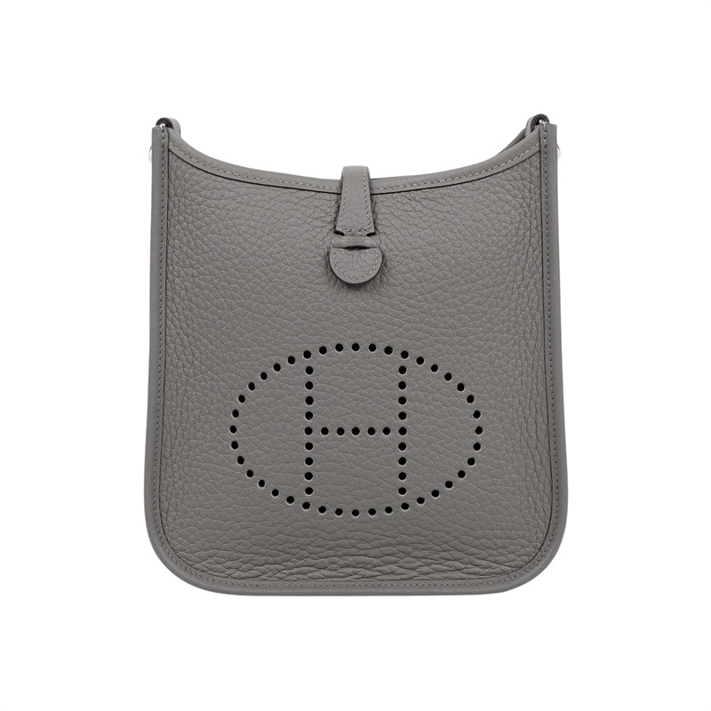 愛馬仕 Hermes Evelyne Bag Mini 伊芙琳包 Evelyne 16 EV16 B刻 積雨雲灰MINI EVELYNE 原廠盒子/防塵袋