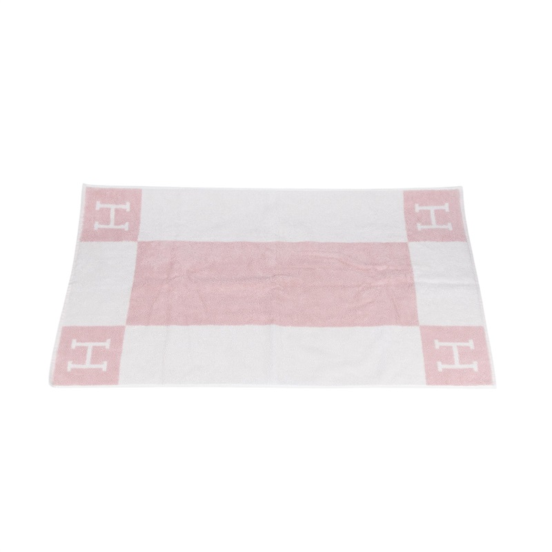 愛馬仕 Hermes Avalon 毛巾 丁香粉 H102193Mv02 粉中浴巾2 無附屬品