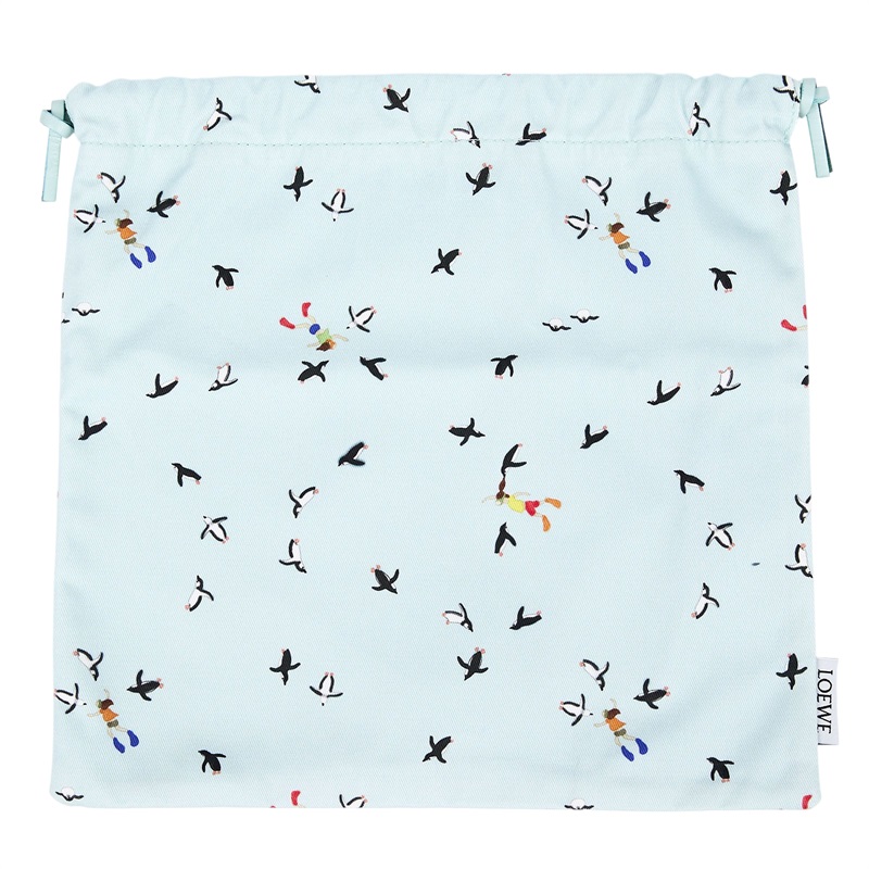 羅意威 LOEWE Suna Fujita 束口包   企鵝化妝收納袋 防塵袋