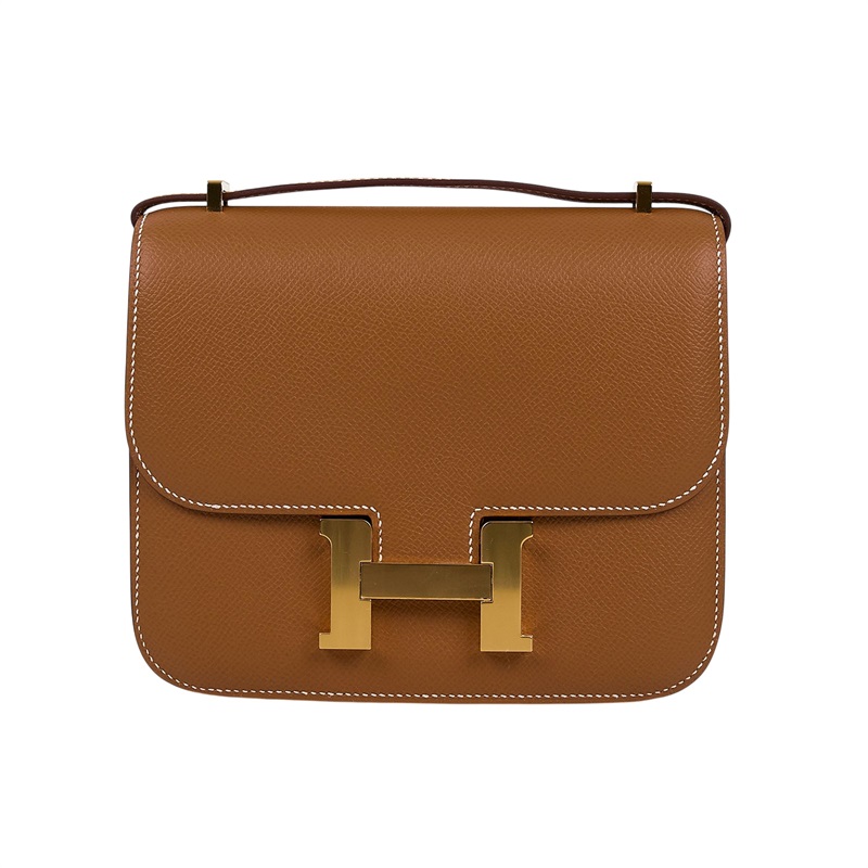 愛馬仕 Hermes Constance Bag 康康包 MIni 18 金色五金 金棕色 H056347CC37 Z刻  防塵袋/原廠盒子/購買證明