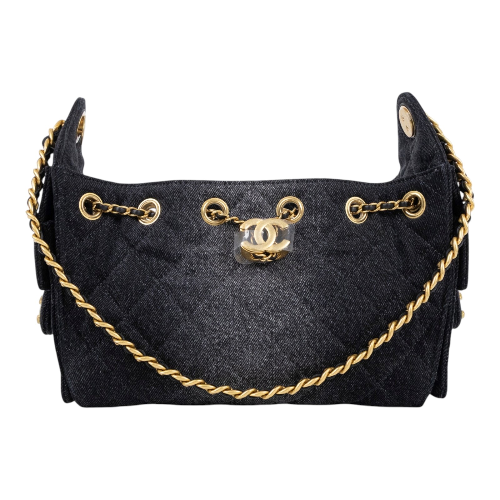 香奈兒 CHANEL 25 迷你包 AS5631 晶片款 黑牛仔25 MINI 防塵袋/原廠盒子