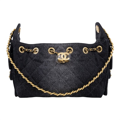 香奈兒 CHANEL 25 迷你包 AS5631 晶片款 黑牛仔25 MINI 防塵袋/原廠盒子
