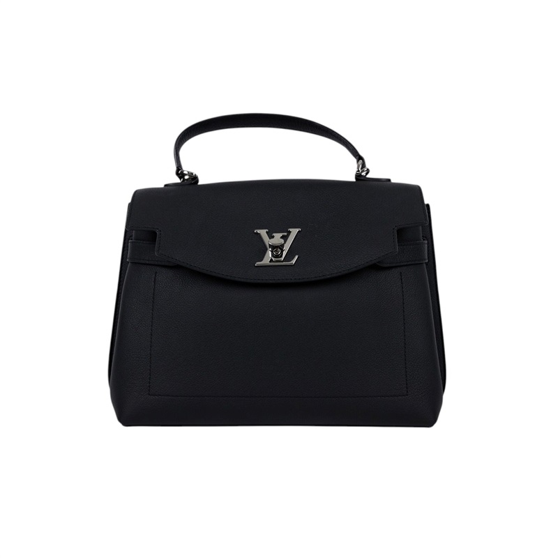 路易威登 LOUIS VUITTON LockMe Ever MM 手提包 肩背包 M51395 晶片款 黑Lock Me Ever MM 背帶