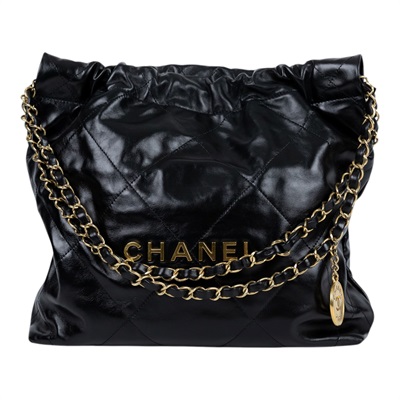 香奈兒 CHANEL 22 小型 束口包 AS3260 B08037 晶片款 黑金22包 小號 防塵袋/原廠盒子/購買證明