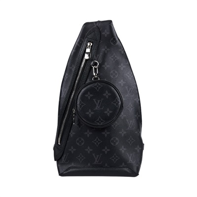 路易威登 LOUIS VUITTON Duo 斜背包 黑色 M30936 晶片款 黑原花DUO斜背包 零錢包/防塵袋/國外購買證明