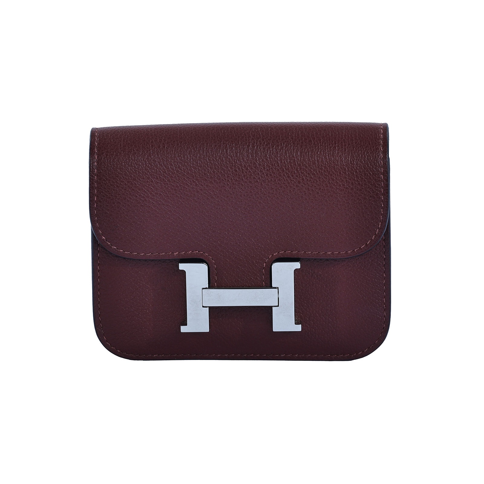 愛馬仕 Hermes Constance Bag Epsom 康康包 短夾 Slim  CNSLIM B刻 紅CONSTANCE SLIM 原廠盒子/防塵袋
