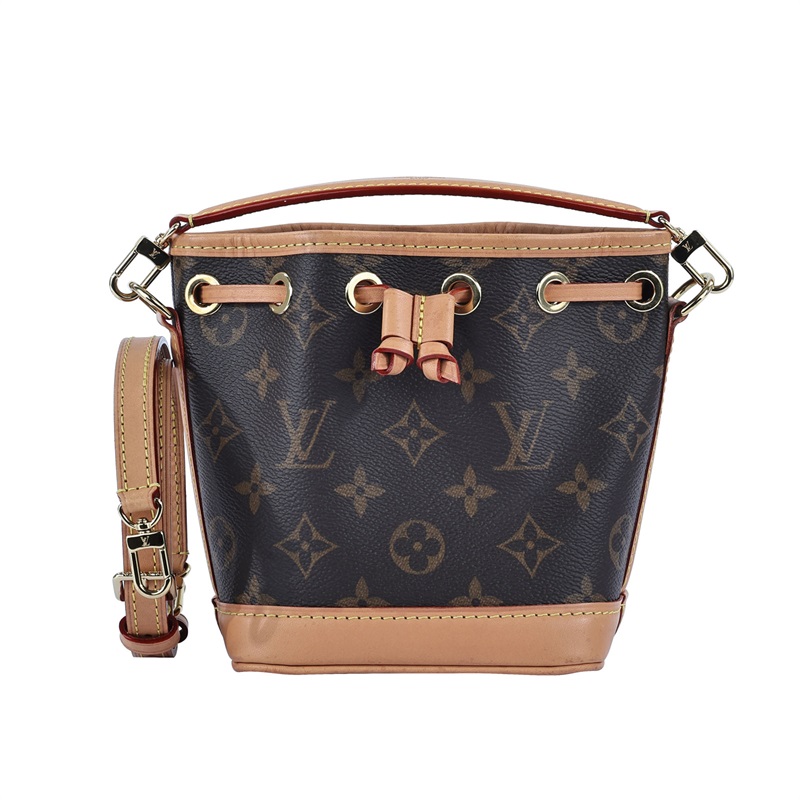 路易威登 LOUIS VUITTON Nano Noé 原花 束口水桶包 M81266 晶片款 原花NANO NOE水桶包 原廠盒子/防塵袋