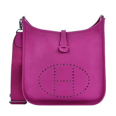 愛馬仕 Hermes Evelyne Bag 伊芙琳包 III 29 EV29 C刻 粉紫EVELYNE29 原廠盒子/防塵袋