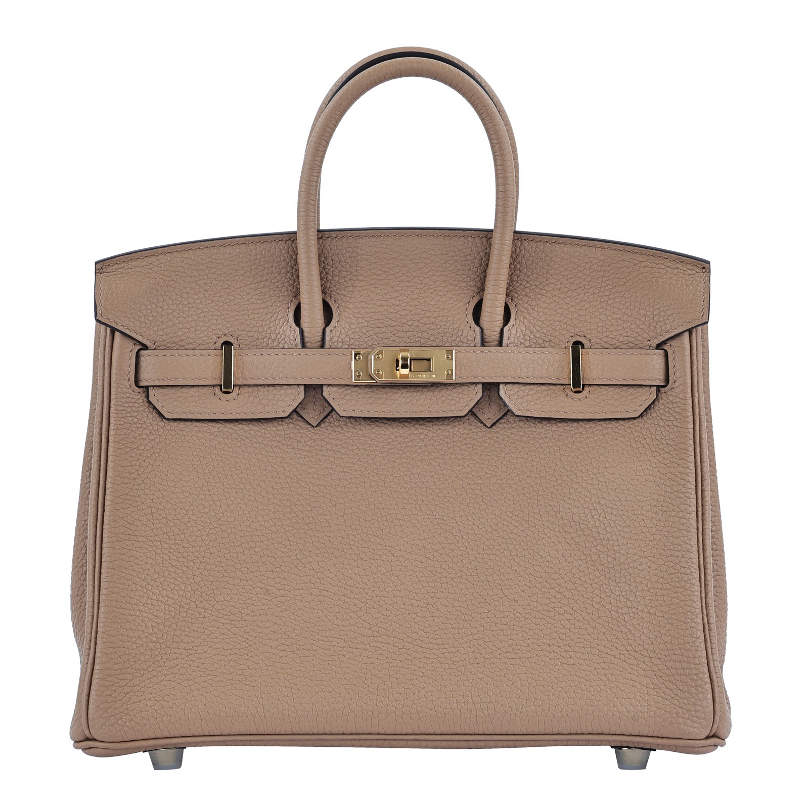 愛馬仕 Hermes Birkin Bag 柏金包 25 BK25 H041344/U刻 奶茶色BIRKIN25 0M 原廠盒子/防塵袋/鎖組