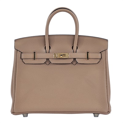 愛馬仕 Hermes Birkin Bag 柏金包 25 BK25 H041344/U刻 奶茶色BIRKIN25 0M 原廠盒子/防塵袋/鎖組