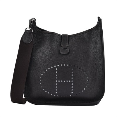 愛馬仕 Hermes Evelyne Bag 伊芙琳包 III 33 EV33 口H刻 深棕EVELYNE33 防塵袋/背帶