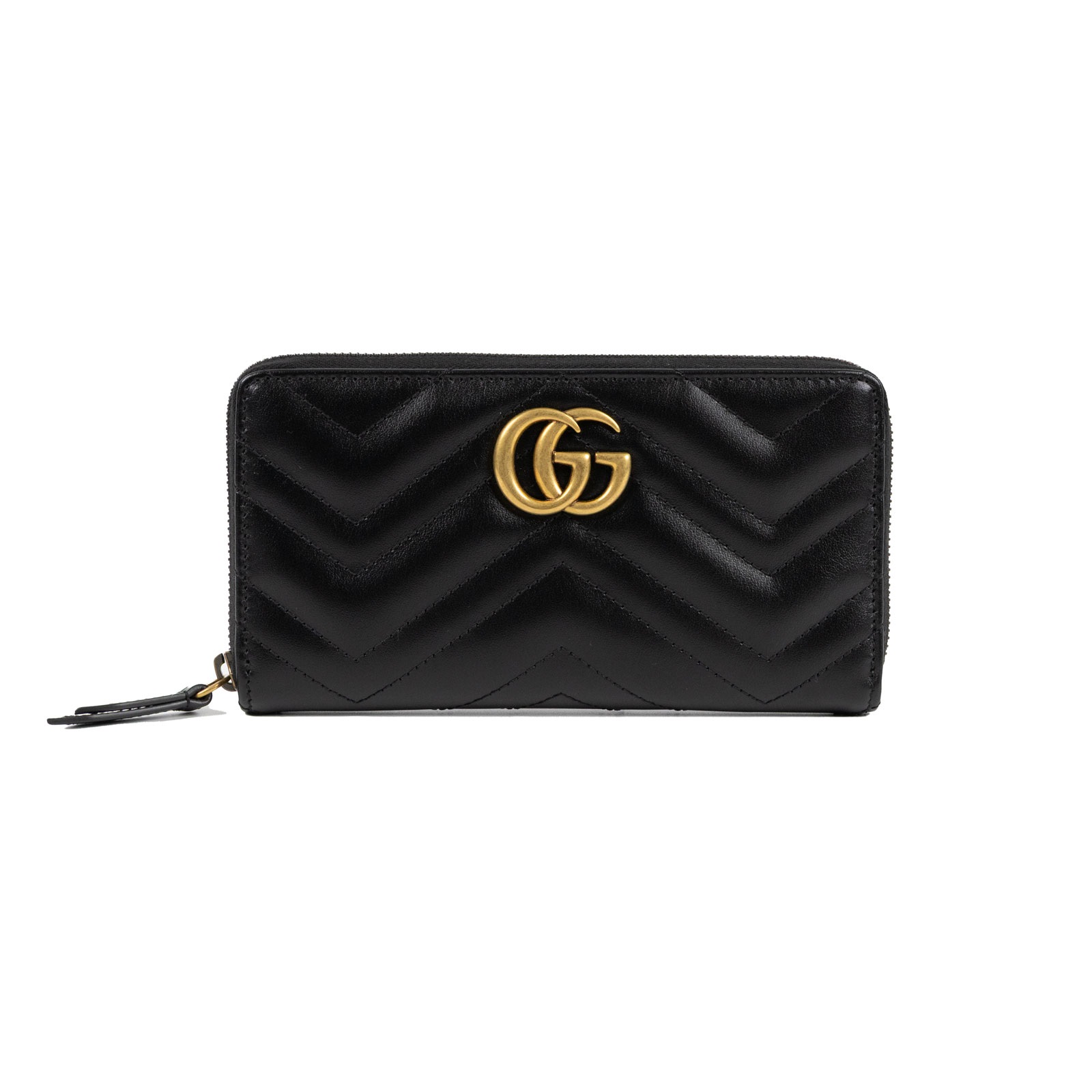 古馳 GUCCI Marmont 全拉鍊式 錢包 長夾 443123 黑MARMONT拉鍊長夾 原廠盒子/防塵袋