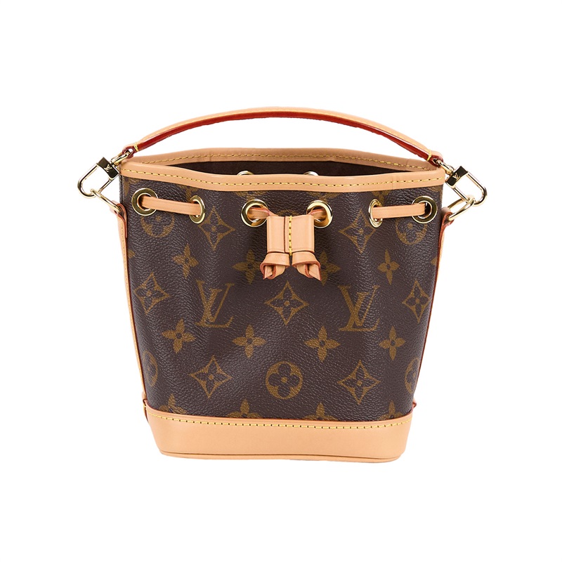 路易威登 LOUIS VUITTON Nano Noé 原花 束口水桶包 M81266 晶片款 原花NANO NOE水桶包 原廠盒子/防塵袋