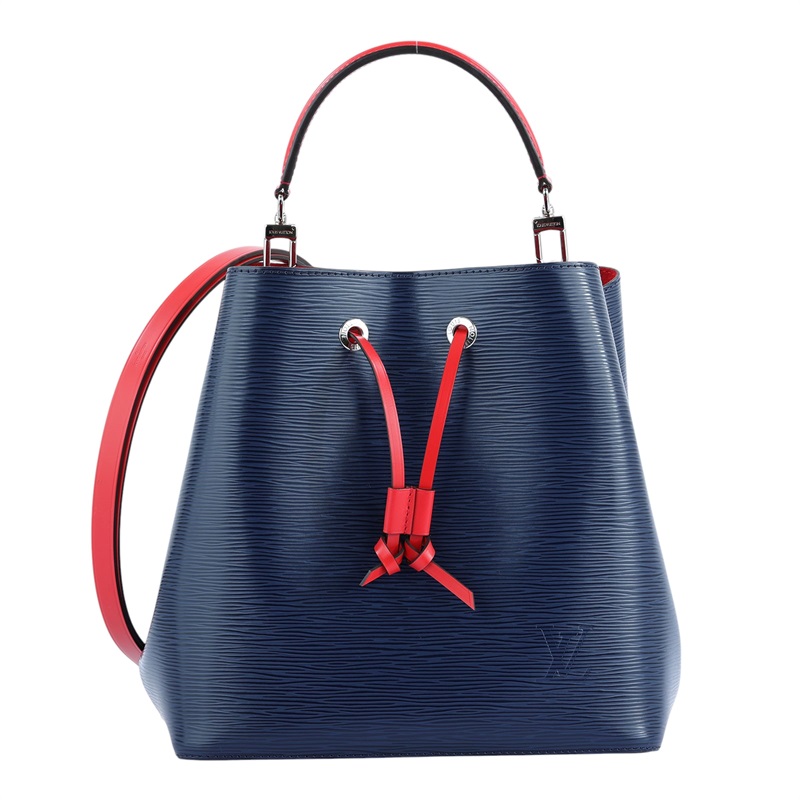 路易威登 LOUIS VUITTON NéoNoé MM 皮革 水桶包 海軍藍/紅色 M45306 深藍壓紋NEONOE MM 防塵袋