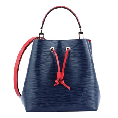 路易威登 LOUIS VUITTON NéoNoé MM 皮革 水桶包 海軍藍/紅色 M45306 深藍壓紋NEONOE MM 防塵袋
