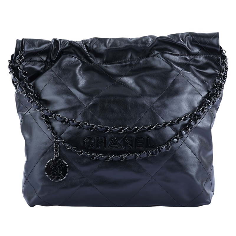 香奈兒 CHANEL 22 小型 束口包 AS3260 晶片款 SO BLACK 22包 小號 原廠盒子/防塵袋/購買證明