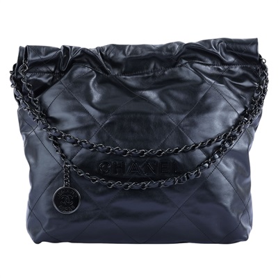 香奈兒 CHANEL 22 小型 束口包 AS3260 晶片款 SO BLACK 22包 小號 原廠盒子/防塵袋/購買證明