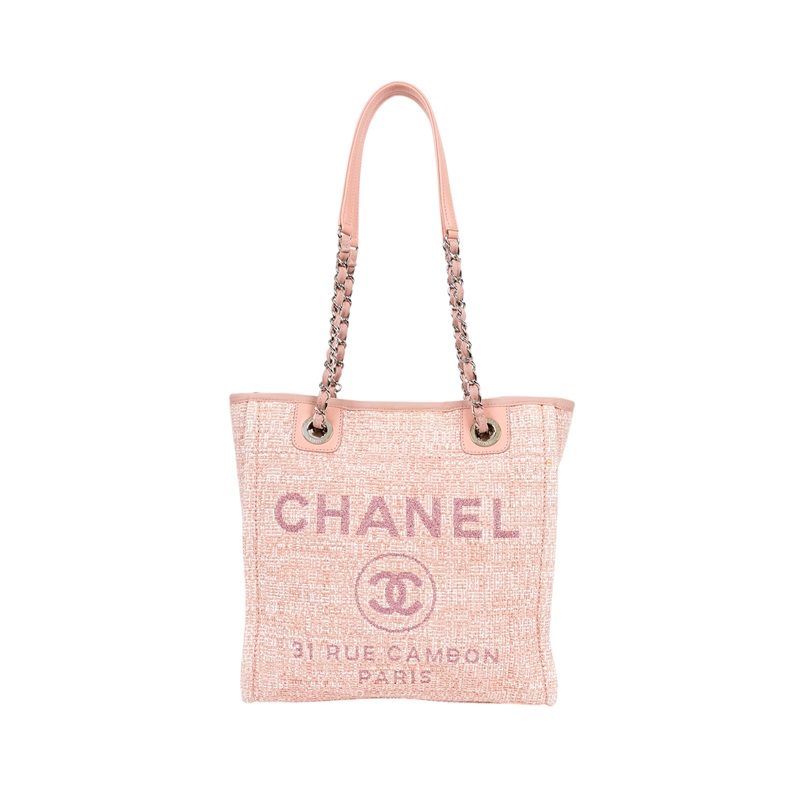 香奈兒 CHANEL 海灘包 迷你  25開粉海灘包 小款 保證卡