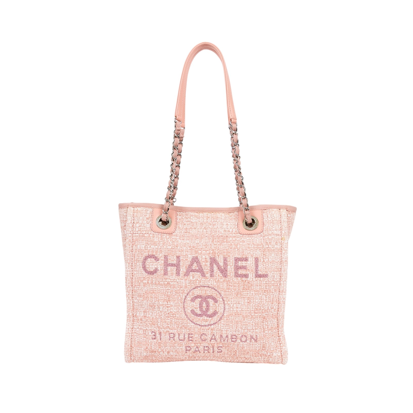 香奈兒 CHANEL 海灘包 迷你  25開粉海灘包 小款 保證卡