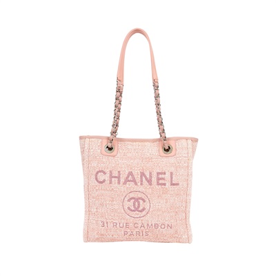 香奈兒 CHANEL 海灘包 迷你  25開粉海灘包 小款 保證卡