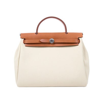 愛馬仕 Hermes Herbag Zip 31 HER31 Y刻 金棕拼米白帆布HERBAG31 原廠盒子/防塵袋/鎖組/購買證明